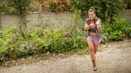 Dana sharing stories with community members